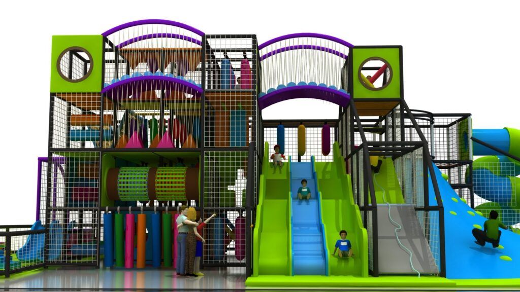 Ejemplo de diseño 3D de un parque de bolas